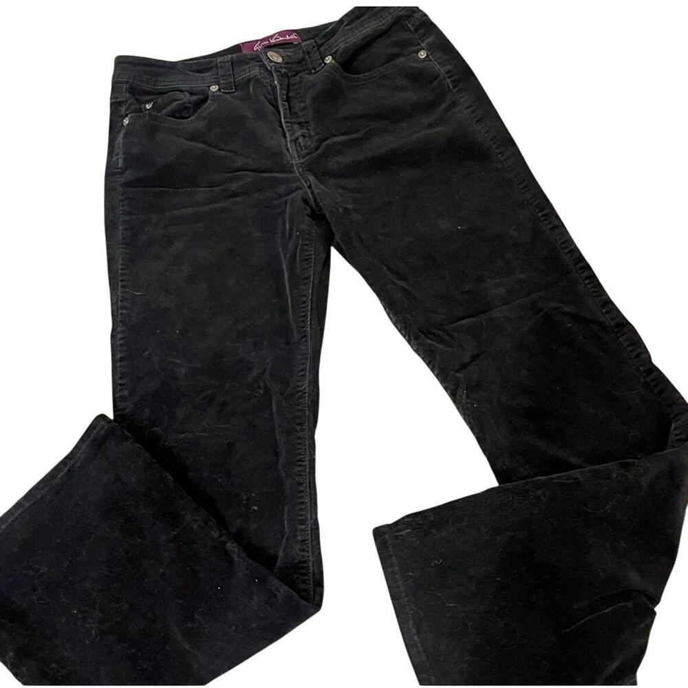 Vintage Gloria Vanderbilt 10 black corduroy high waisted pants Straight leg